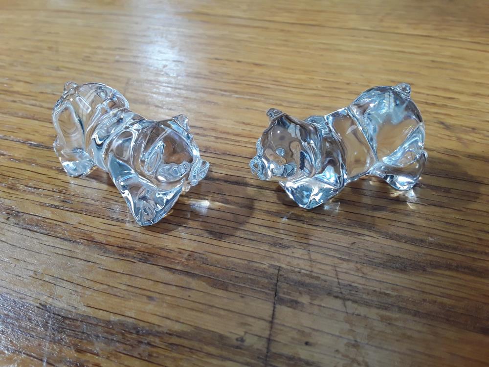 PAIRE DE COCHONS CRISTAL 