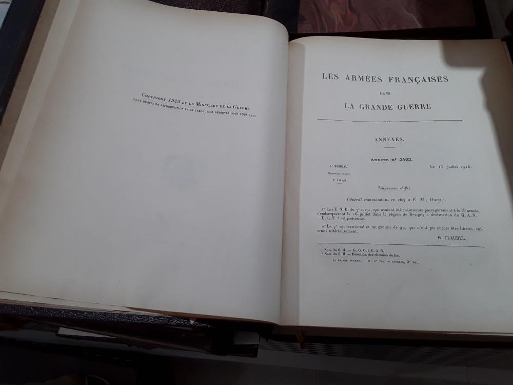 2 LIVRES ANNEXES ARMÉES FRANÇAISES TOME IV 2EME VOLUME 1916