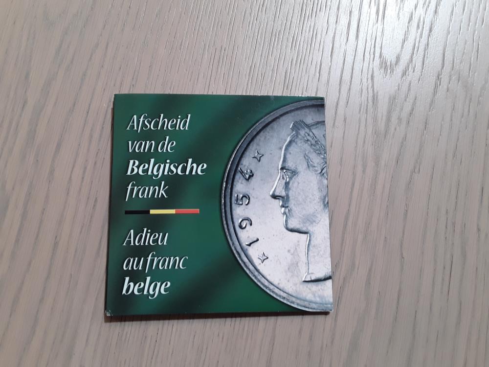 COFFRET ADIEU AU FRANC BELGE 