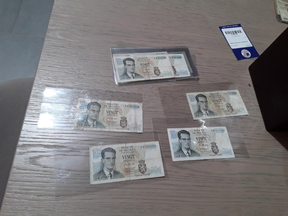 16 BILLETS LOT DE 20 FRANC 