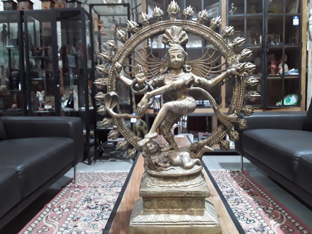 SCULPTURE DE SHIVA EN BRONZE 67CM DEBUT 20EME 