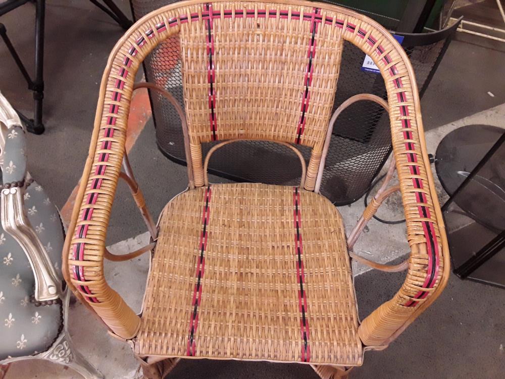 FAUTEUIL DE JARDIN JONC TRESSÉ