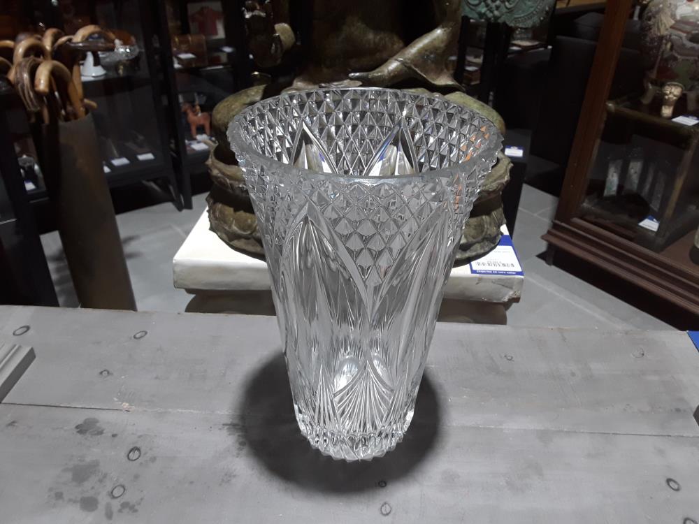 VASE EN CRISTAL VAL ST LAMBERT MOULÉ 