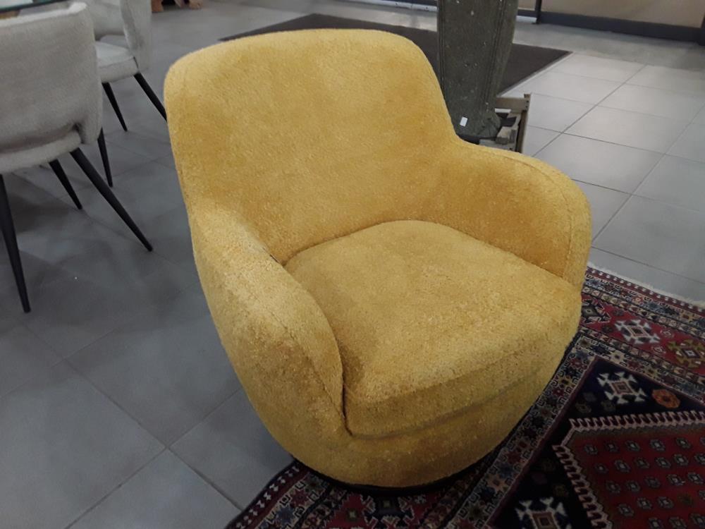 FAUTEUIL PIVOTANT DESIGN JAUNE 