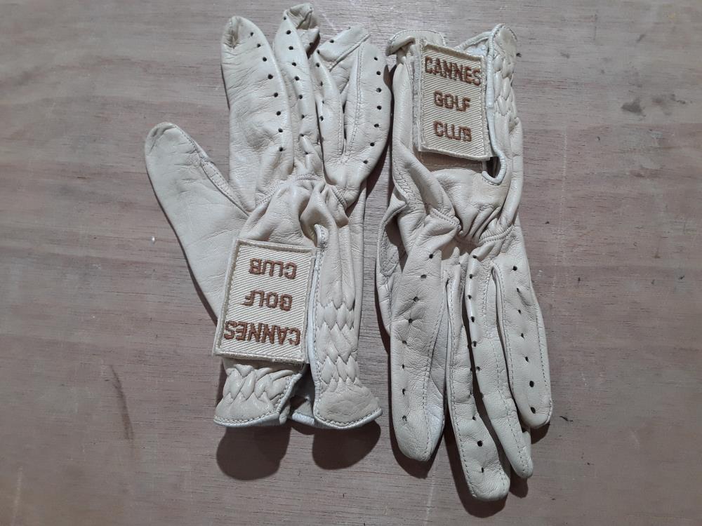 PAIRE DE GANTS VINTAGE GOLFEUR CANNES 