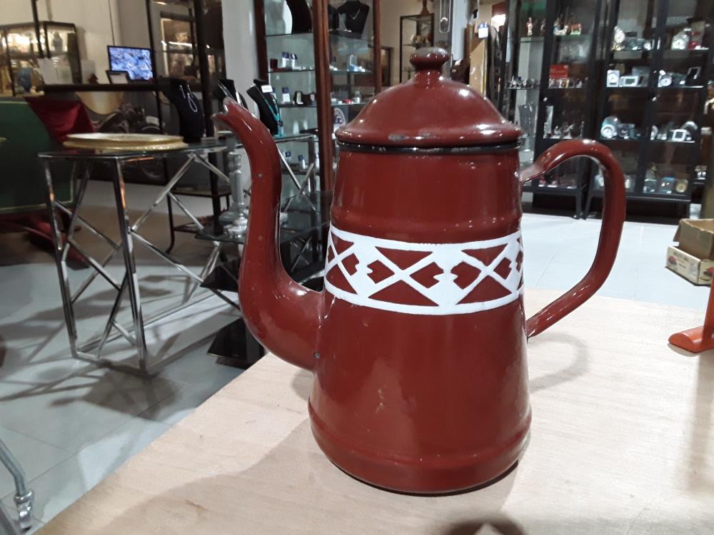 CAFETIÈRE ÉMAILLÉE ANNEE 30 