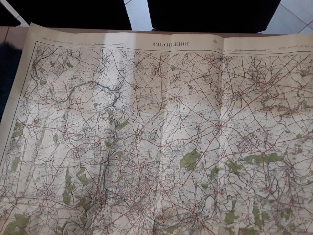 CARTE GARNISON AU 1/40000 CHARLEROI