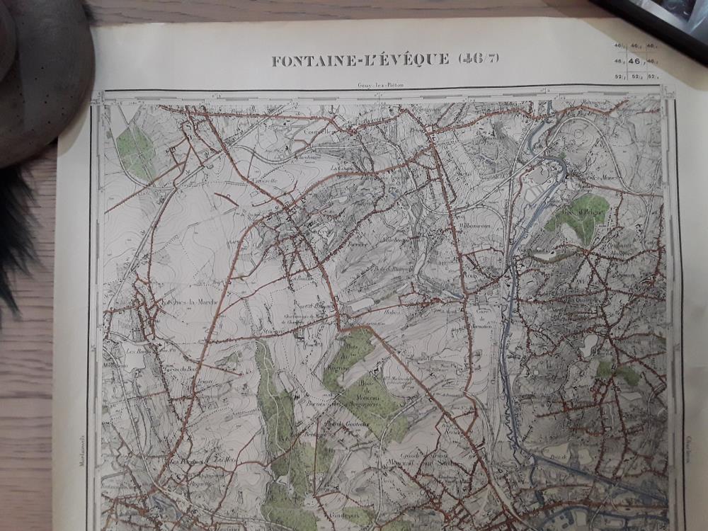 CARTE AU 1/20000 FONTAINE-L'EVEQUE 
