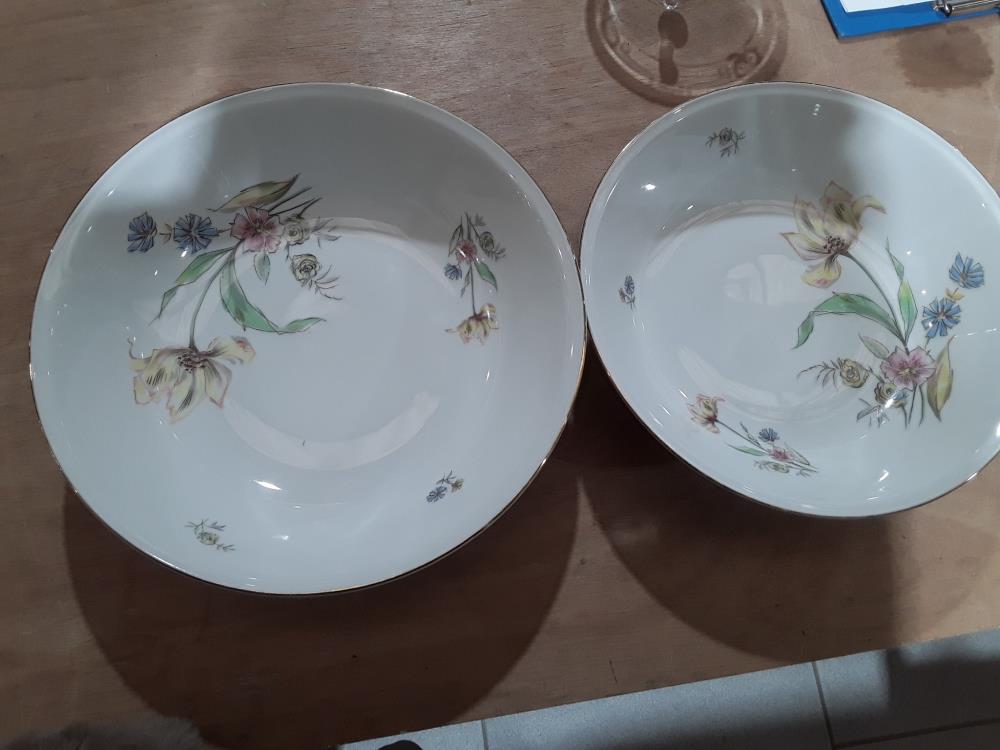 PAIRE DE PLATS EN PORCELAINE 