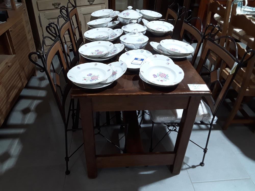 TABLE EN CHENE STYLE DE FERME 1M75 PAR 77CM