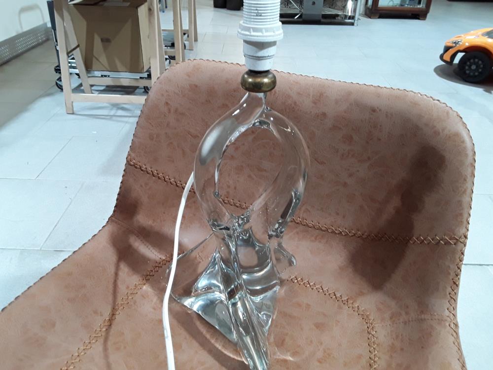 PIED DE LAMPE VAL ST LAMBERT CRISTAL 