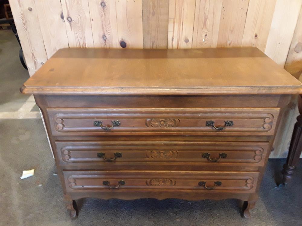 COMMODE  3 TIROIRS CHENE 