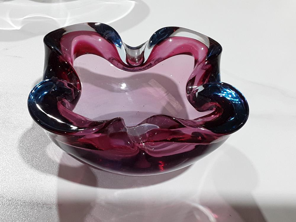 CENDRIER ROSE MURANO ITALIE 