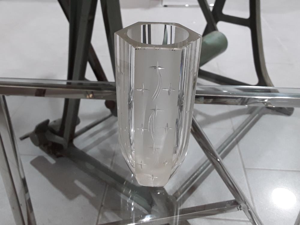 PETIT VASE EN CRISTAL ÉTOILE FILANDE ART DÉCO