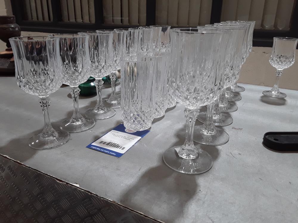 COLLECTION DE VERRES CRISTAL D'ARQUES