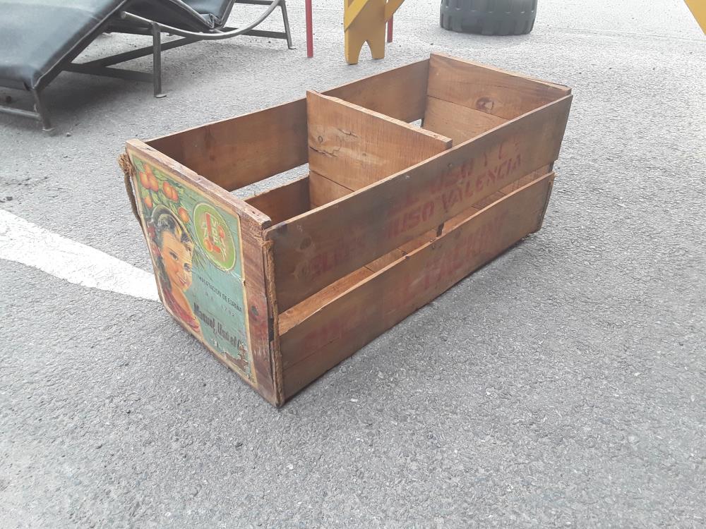 CAISSE EN BOIS PUBLICITAIRE 