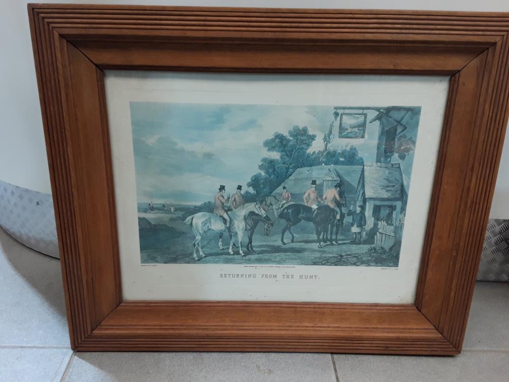 CADRE CHEVAUX ANGLAIS ENCADREMENT EN CHÊNE 