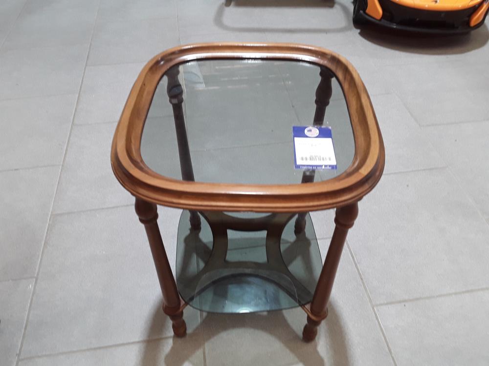 DESSERTE DEUX TABLETTES BOIS 