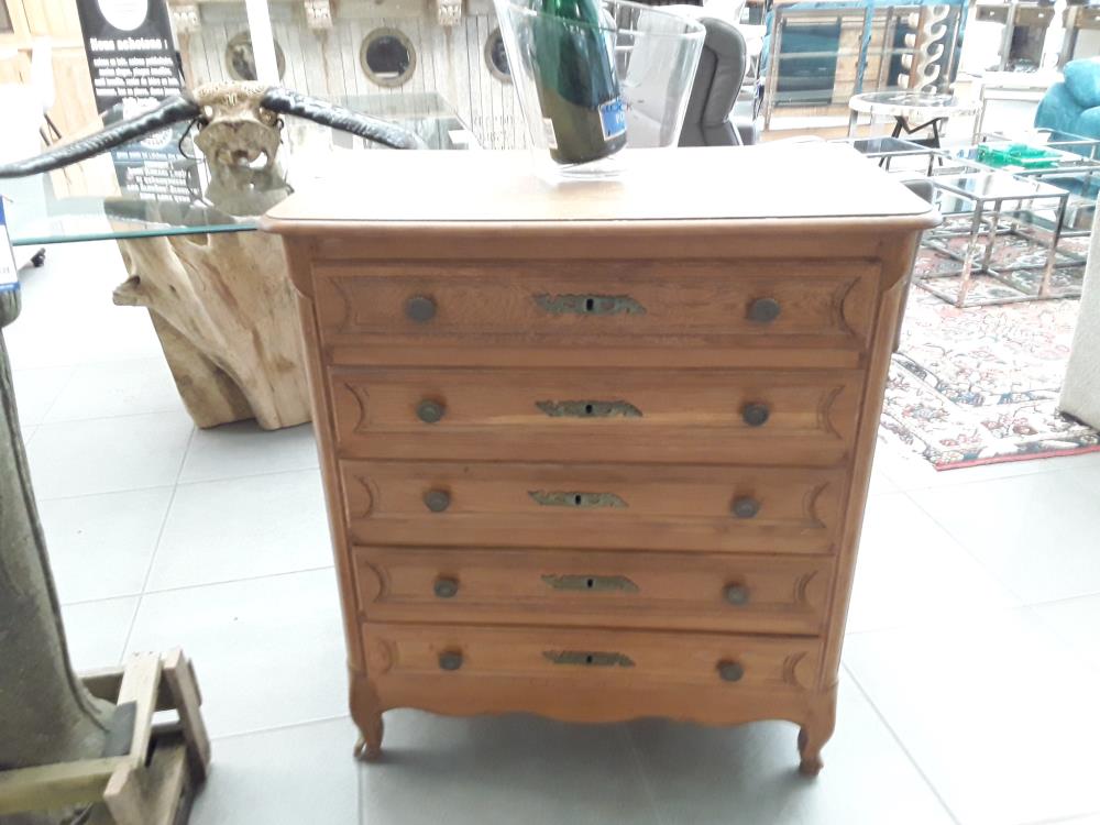 COMMODE 5 TIROIRS EN CHÊNE 
