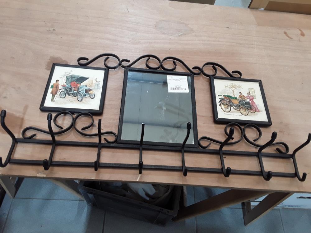 PORTE MANTEAUX FER FORGÉ VINTAGE 