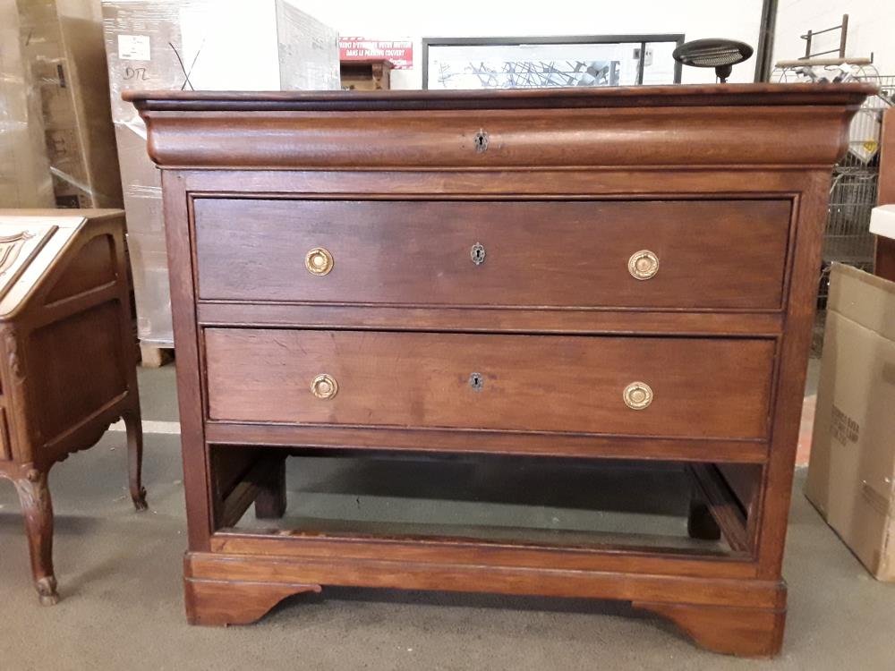 COMMODE LOUIS PHILIPPE 3 TIROIRS EN CHÊNE 
