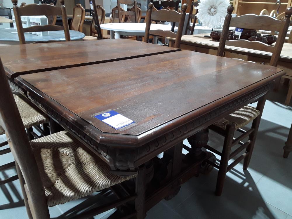 TABLE EN CHÊNE À 8 RALLONGES 4M 