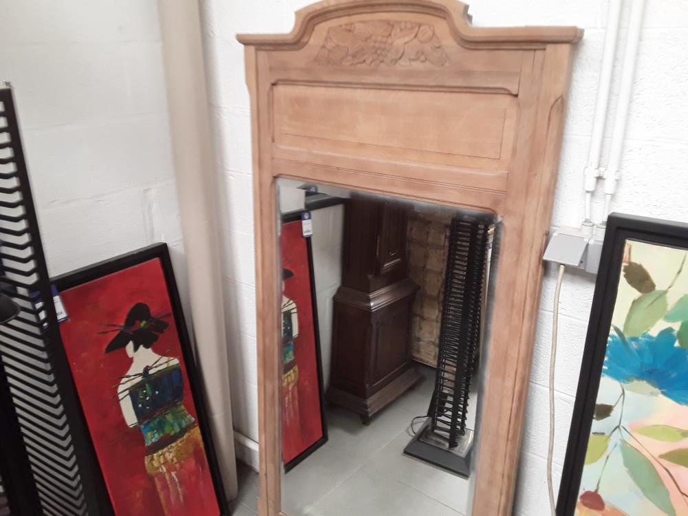 MIROIR 1900 EN CHÊNE SABLÉ 