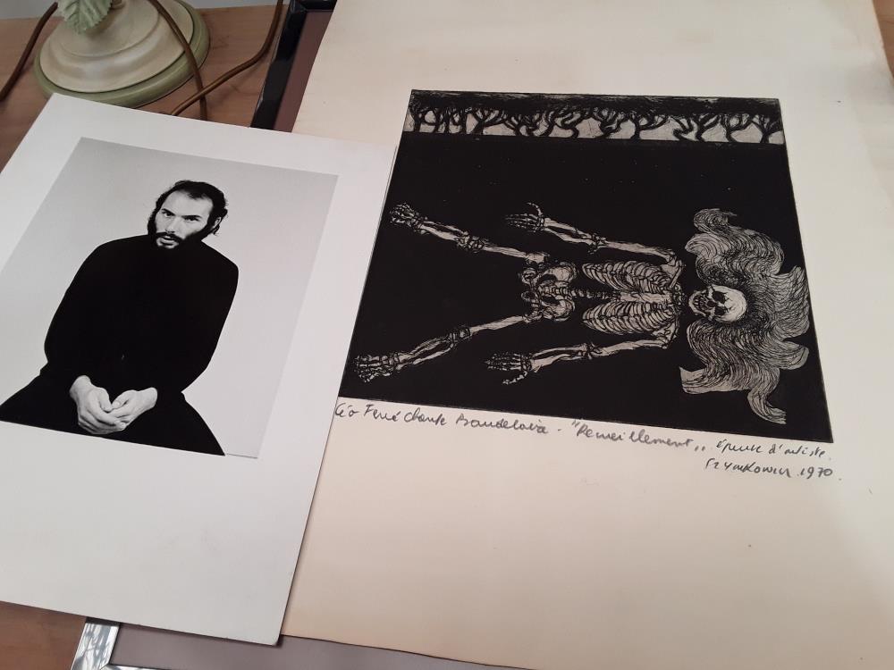 LÉO FERRÉ CHANTE BAUDELAIRE ÉPREUVE D'ARTISTE AVEC PHOTO DE L'ARTISTE SZYMKOWICZ PAS D'ENCADREMENT