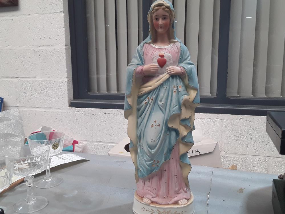 VIERGE EN PORCELAINE TENDRE EN VIELLE ANDENNE 