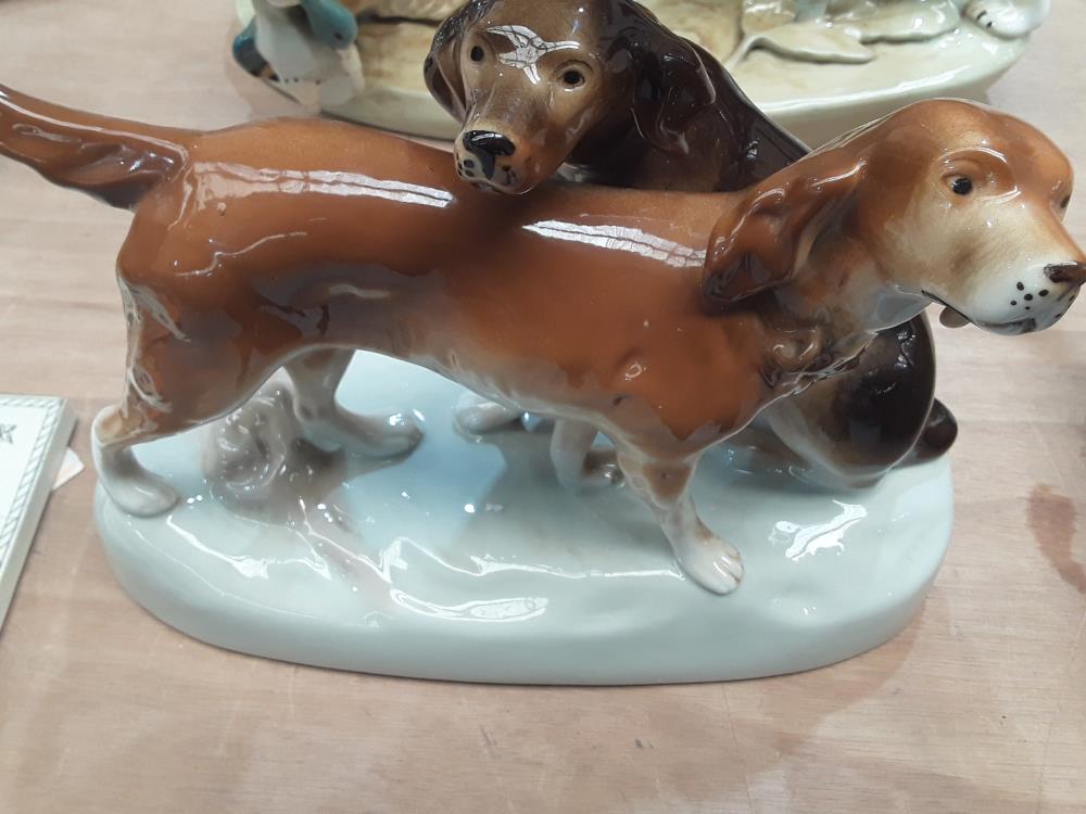 ENSEMBLE DE CHIENS ROYAL DUX EN FAIENCE 