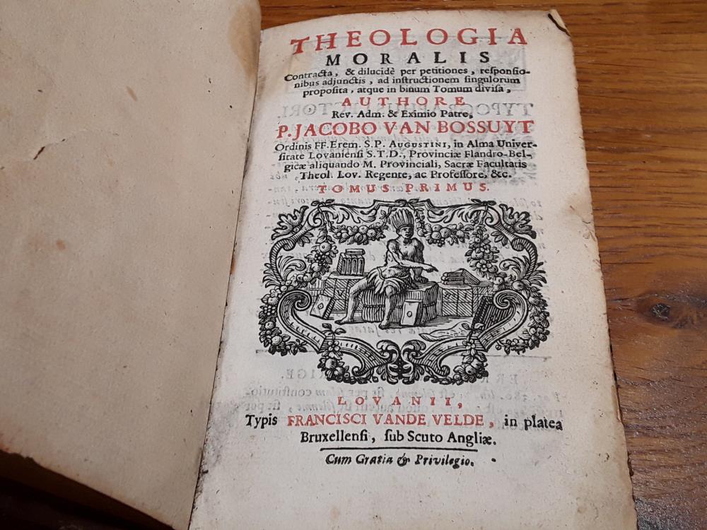 LIVRE 18EME THÉOLOGIE MORALE 1713 OU 18