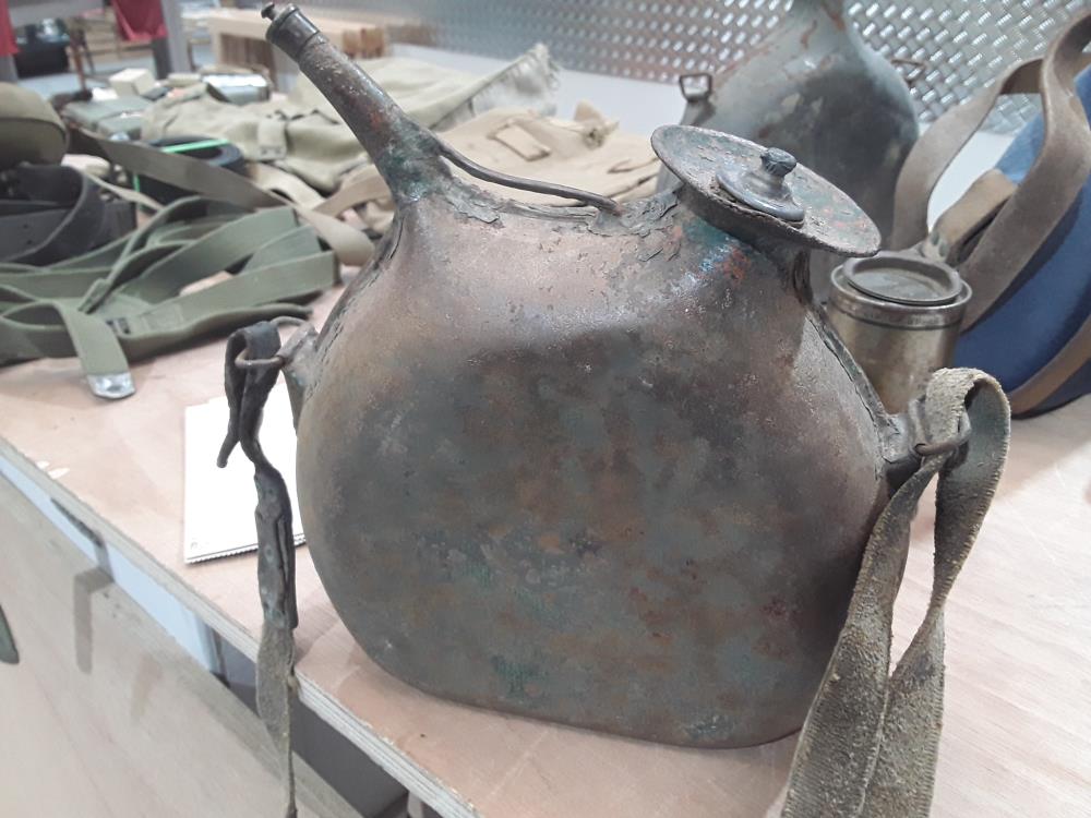 BIDON FRANÇAIS M35 WW2 MODIFIÉ TROUPE AFRIQUE DU NORD