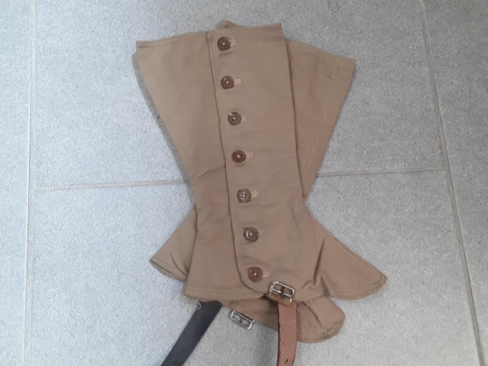 PAIRE DE GUÊTRES ANGLAISES MOTOCYCLISTE WW2