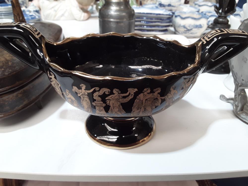 VASE GRECS NOIR ET OR 