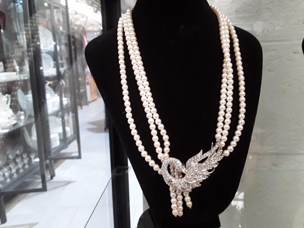 COLLIER DE SOIRÉE PERLE SYNTHÉTIQUE 