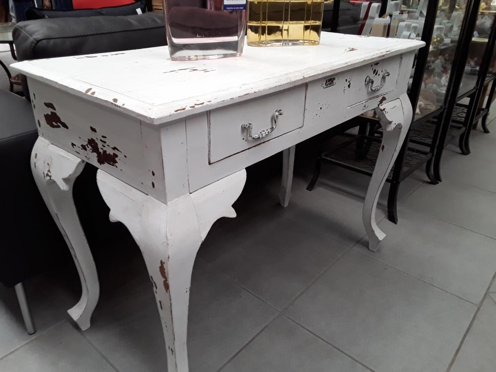 CONSOLE BLANCHE PATINÉ 