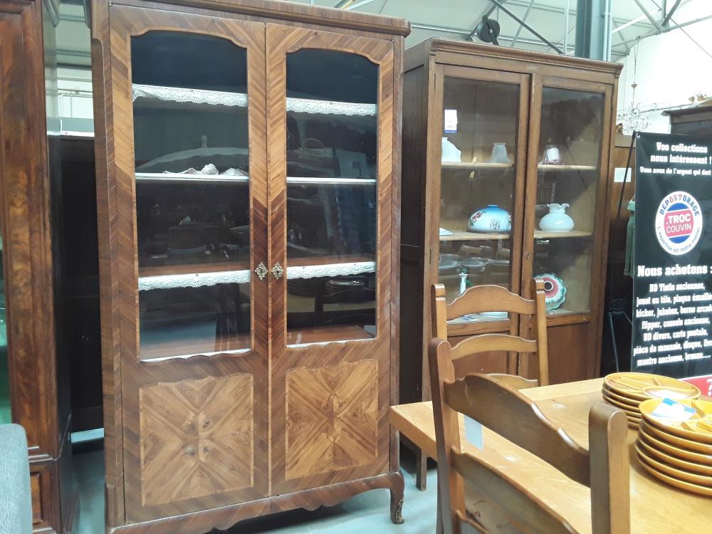 VITRINE EN BOIS DE ROSE 