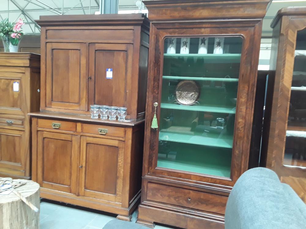 VITRINE EN ACAJOU LOUIS-PHILIPPE  1 PORTE