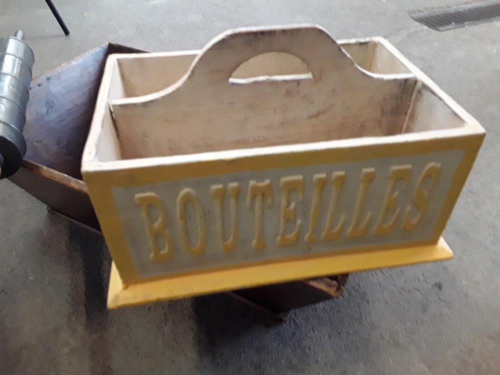 PORTE BOUTEILLE BEIGE ET JAUNE 