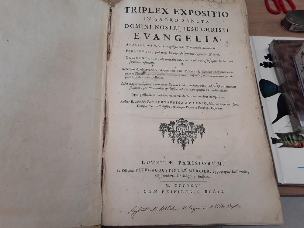 LIVRE 1726 TRIPLEX EXPOSITIO EVANGELIA EN LATIN 
