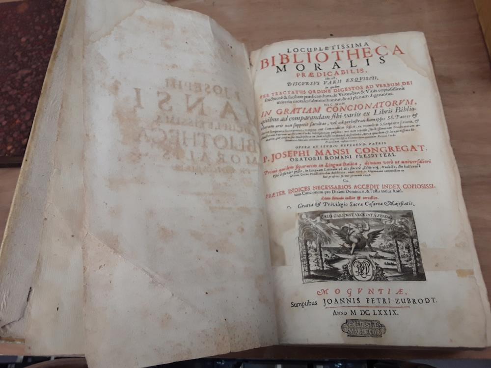 LIVRE 1679 BIBLIOTHECA MORALIS 17EME 