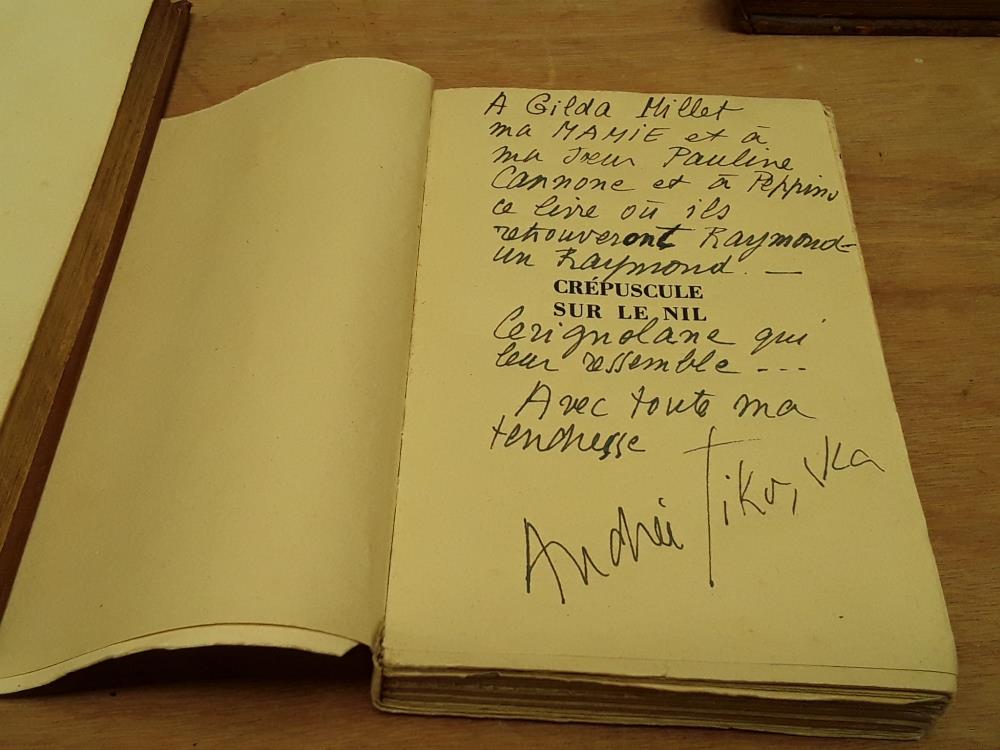 LIVRE CREPUSCULE SUR LE NIL DÉDICACÉ PAR L'AUTEUR 