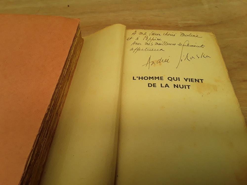LIVRE L'HOMME QUI VIENT DE LA NUIT DÉDICACÉ PAR L'AUTEUR 