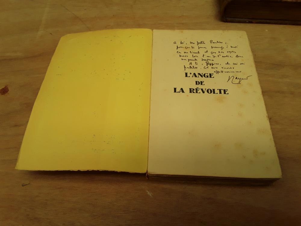 LIVRE L'ANGE DE LA RÉVOLTE DÉDICACÉ PAR L'AUTEUR RAYMOND MILLET