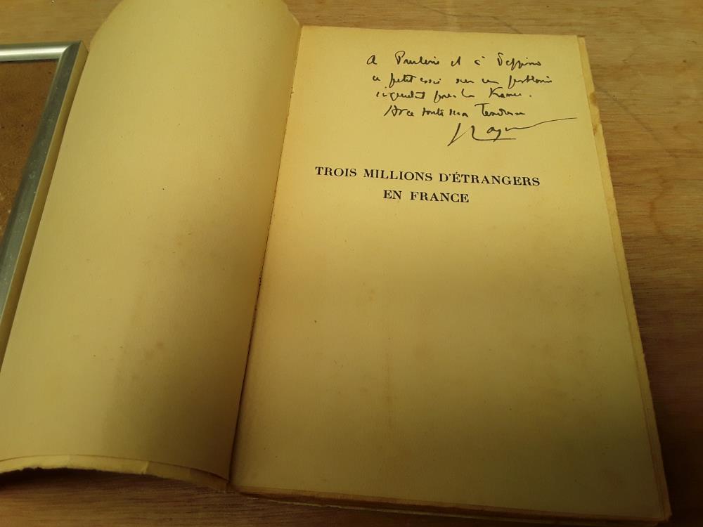 LIVRE TROIS MILLIONS D'ÉTRANGERS DÉDICACÉ PAR L'AUTEUR RAYMOND MILLET