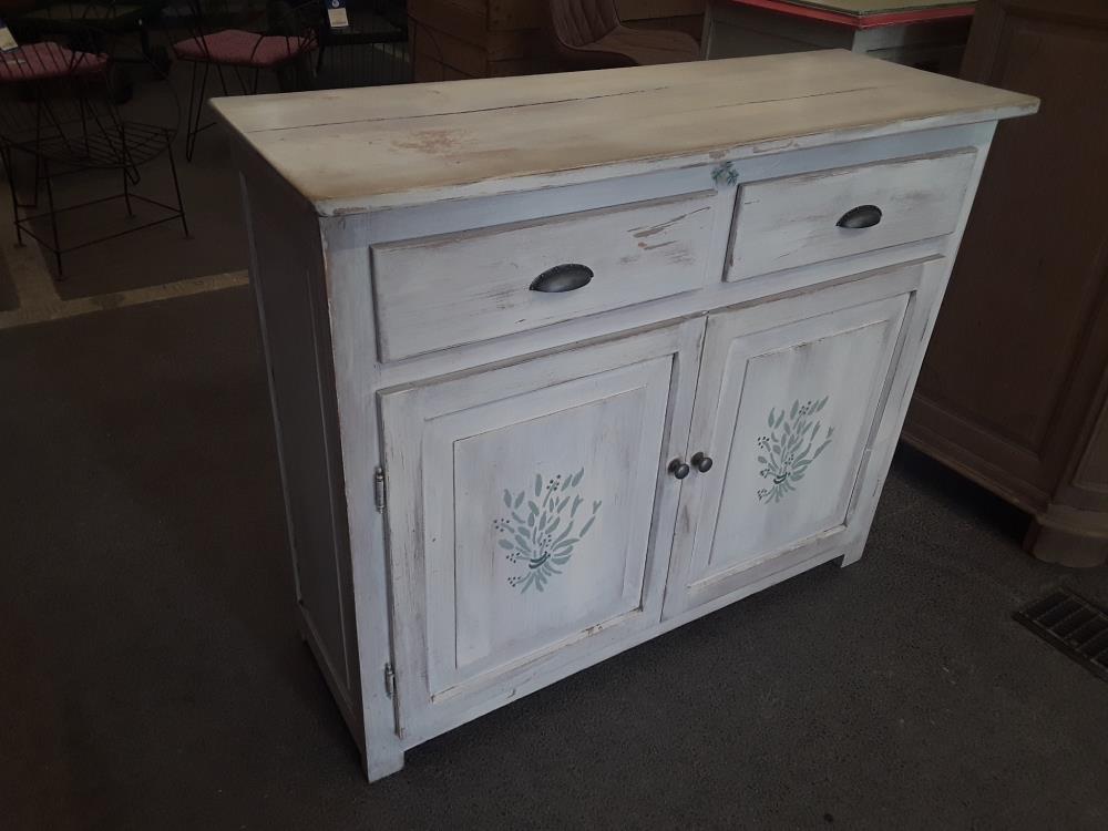 DRESSE DEUX PORTES DEUX TIROIRS PATINÉE 