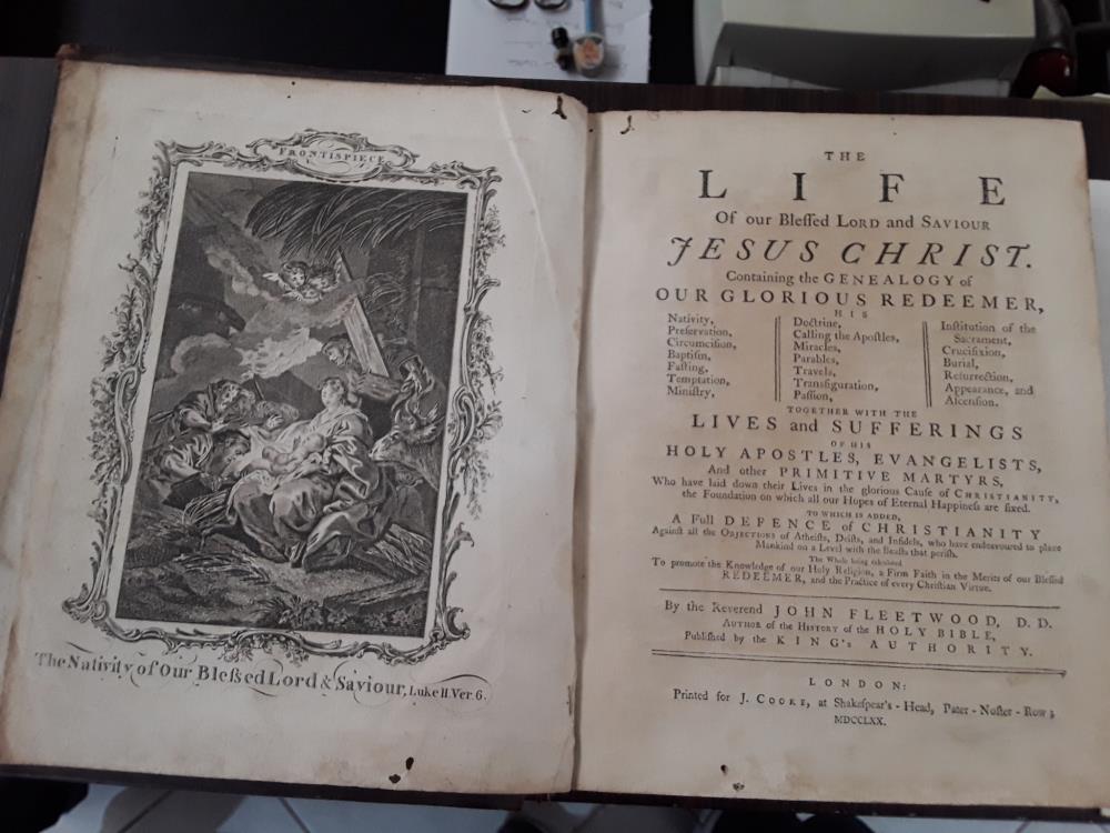 LIVRE 18EME LA VIE DE JESUS CHRIST 1770