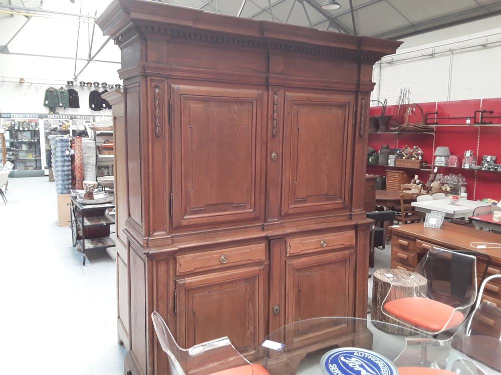 DOUBLE CORPS EN CHENE MASSIF DE ST LOUIS XVI 