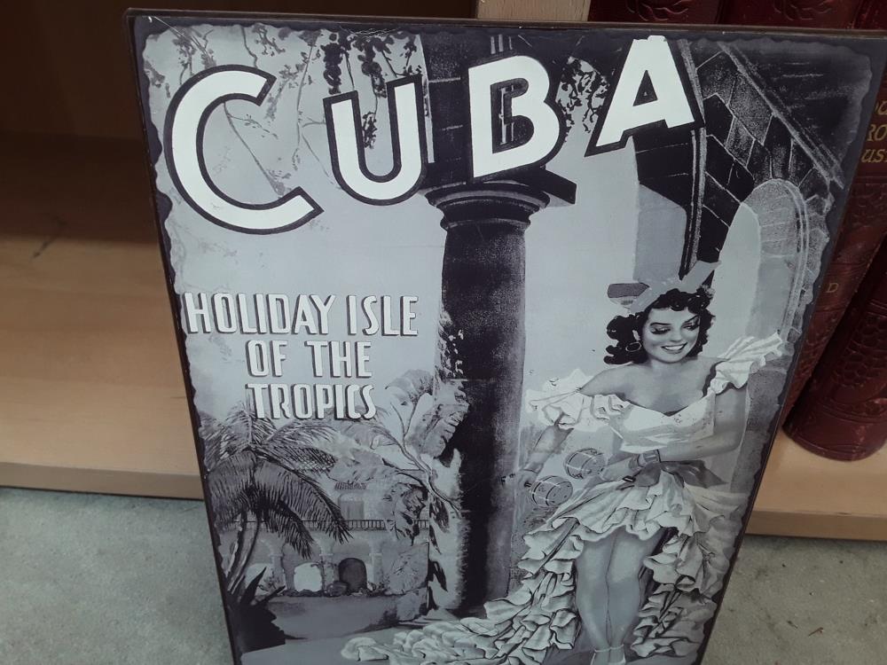 PLAQUE CUBA MÉTAL DÉCO