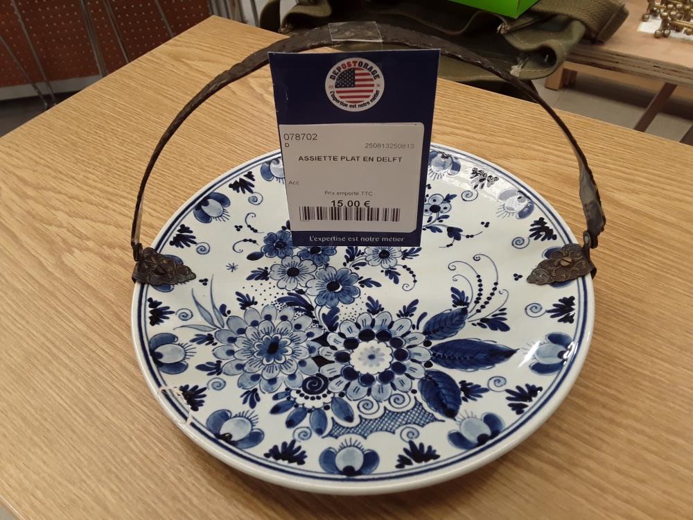 ASSIETTE PLAT EN DELFT 